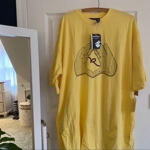 Rocawear “Diamonds” Yellow Short Sleeve Shirt XXL